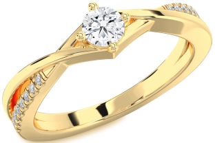 Diamond Gold Round Promise Ring