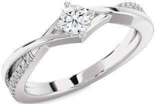Diamond White Gold Round Promise Ring