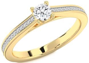 Diamond Gold Round Promise Ring