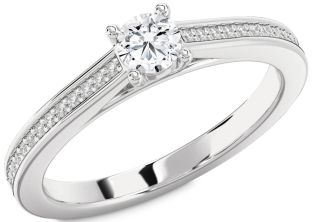 Diamond White Gold Round Promise Ring