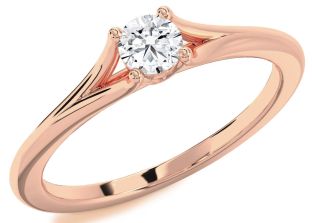 Diamond Rose Gold Round Promise Ring
