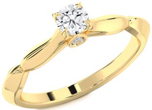 Diamond Gold Round Promise Ring