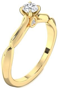 Diamond Gold Round Promise Ring