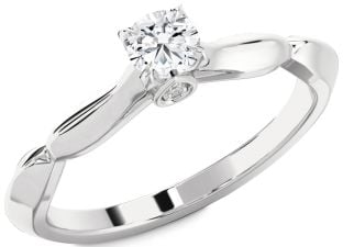 Diamond White Gold Round Promise Ring