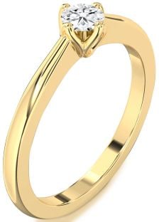 Diamond Gold Round Promise Ring