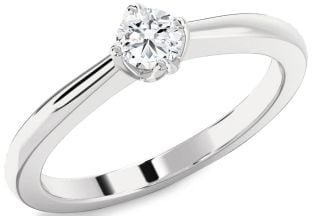 Diamond White Gold Round Promise Ring