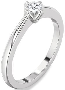 Diamond Platinum Round Promise Ring