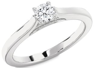 Diamond White Gold Round Promise Ring