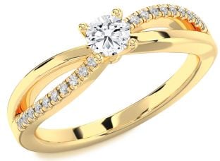 Diamond Gold Round Promise Ring