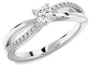 Diamond White Gold Round Promise Ring