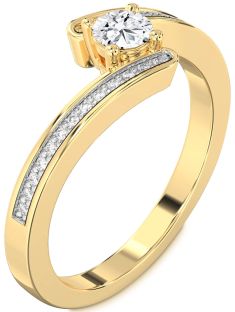 Diamond Gold Round Promise Ring