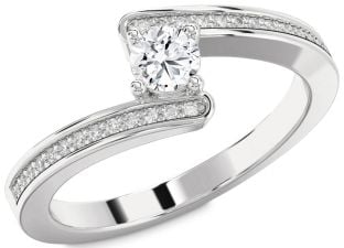 Diamond White Gold Round Promise Ring