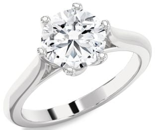 Diamond White Gold Round Solitaire Engagement Ring