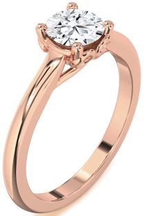 Diamond Rose Gold Round Solitaire Engagement Ring