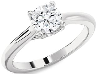 Diamond White Gold Round Solitaire Engagement Ring