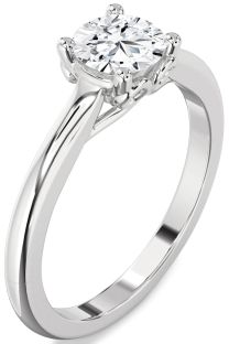Diamond White Gold Round Solitaire Engagement Ring