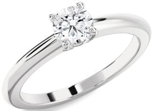 Diamond White Gold Round Solitaire Engagement Ring