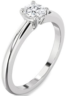 Diamond White Gold Round Solitaire Engagement Ring