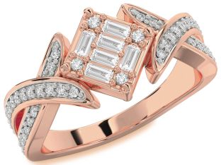 Diamond Rose Gold Baguette Promise Ring