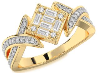 Diamond Gold Baguette Promise Ring