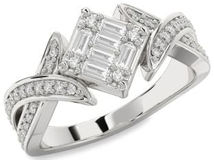 Diamond White Gold Baguette Promise Ring