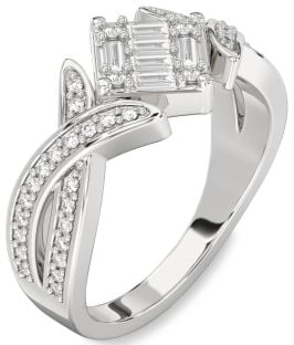 Diamond White Gold Baguette Promise Ring