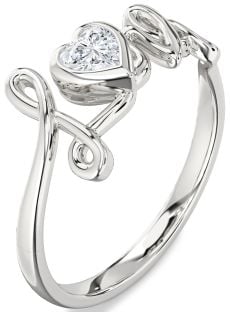 Diamond White Gold Heart Promise Ring