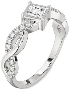 Diamond White Gold Princess Promise Ring