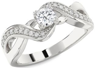 Diamond White Gold Round Promise Ring