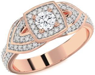 Diamond Rose Gold Round Promise Ring
