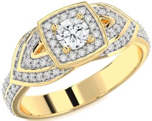 Diamond Gold Round Promise Ring