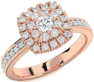 Diamond Rose Gold Round Promise Ring