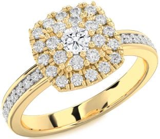 Diamond Gold Round Promise Ring