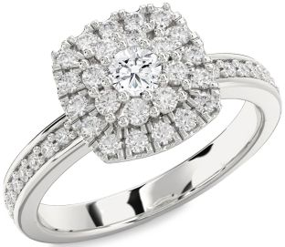 Diamond White Gold Round Promise Ring