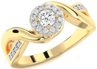 Diamond Gold Round Promise Ring