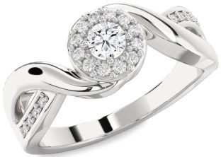 Diamond White Gold Round Promise Ring