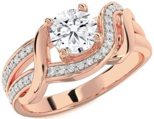 Diamond Rose Gold Round Solitaire Engagement Ring