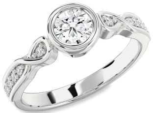 Diamond White Gold Round Solitaire Engagement Ring