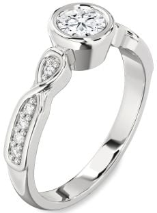 Diamond White Gold Round Solitaire Engagement Ring
