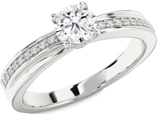 Diamond White Gold Round Solitaire Engagement Ring