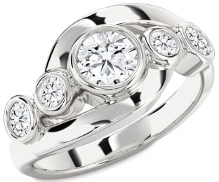 Diamond White Gold Round Engagement Ring