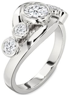 Diamond White Gold Round Engagement Ring