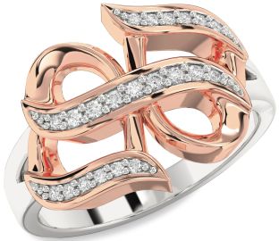 Diamond White Rose Gold Infinity Ring