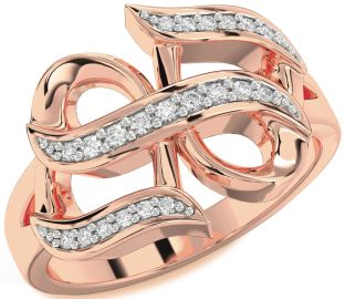 Diamond Rose Gold Infinity Ring