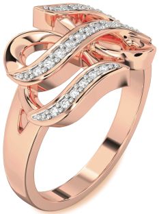 Diamond Rose Gold Infinity Ring