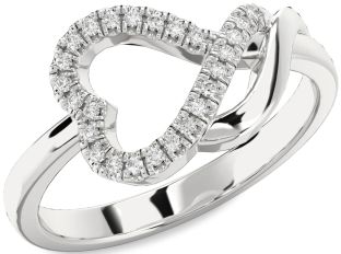 Diamond White Gold Heart Ring