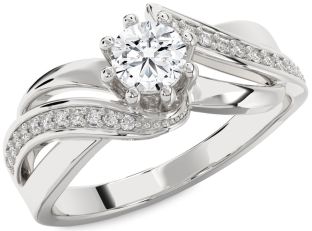 Diamond White Gold Round Solitaire Engagement Ring