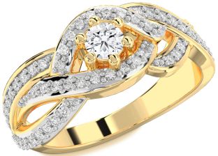 Diamond Gold Round Promise Ring