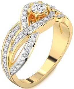 Diamond Gold Round Promise Ring