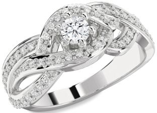 Diamond White Gold Round Promise Ring